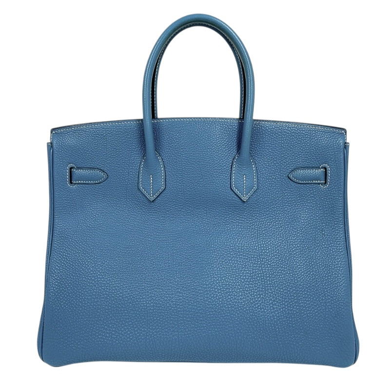 エルメス HERMES バーキン35 □I刻印　(2005年製) ブルージーン　シルバー金具 トゴ レディース ハンドバッグ