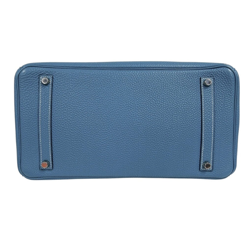 エルメス HERMES バーキン35 □I刻印　(2005年製) ブルージーン　シルバー金具 トゴ レディース ハンドバッグ