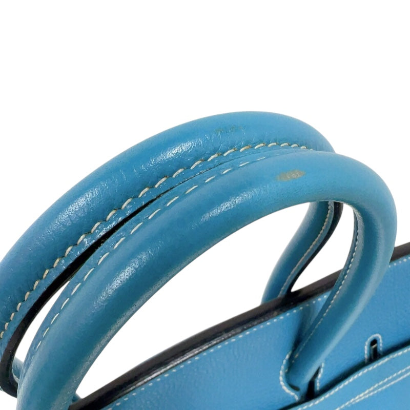 エルメス HERMES バーキン35 □I刻印　(2005年製) ブルージーン　シルバー金具 トゴ レディース ハンドバッグ