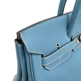 エルメス HERMES バーキン35 □I刻印　(2005年製) ブルージーン　シルバー金具 トゴ レディース ハンドバッグ