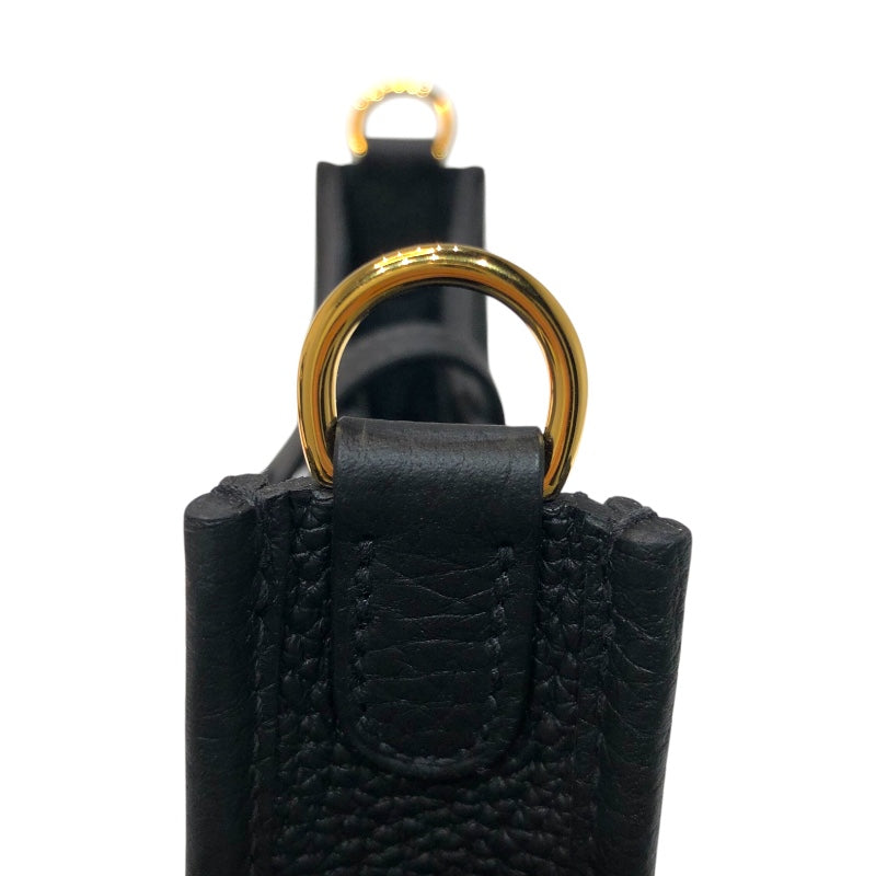 エルメス HERMES エヴリンTPM W刻 ブラック×SV金具 トリヨン ユニセックス ショルダーバッグ