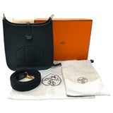 エルメス HERMES エヴリンTPM W刻 ブラック×SV金具 トリヨン ユニセックス ショルダーバッグ