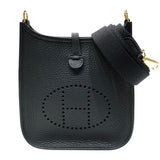 エルメス HERMES エヴリンTPM W刻 ブラック×SV金具 トリヨン ユニセックス ショルダーバッグ