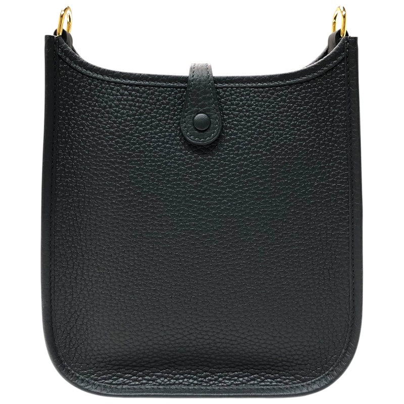 エルメス HERMES エヴリンTPM W刻 ブラック×SV金具 トリヨン ユニセックス ショルダーバッグ