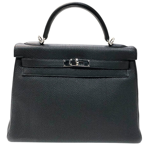 エルメス HERMES ケリー32　 □J刻印　(2006年製) ブラック シルバー金具 トゴ レディース ハンドバッグ