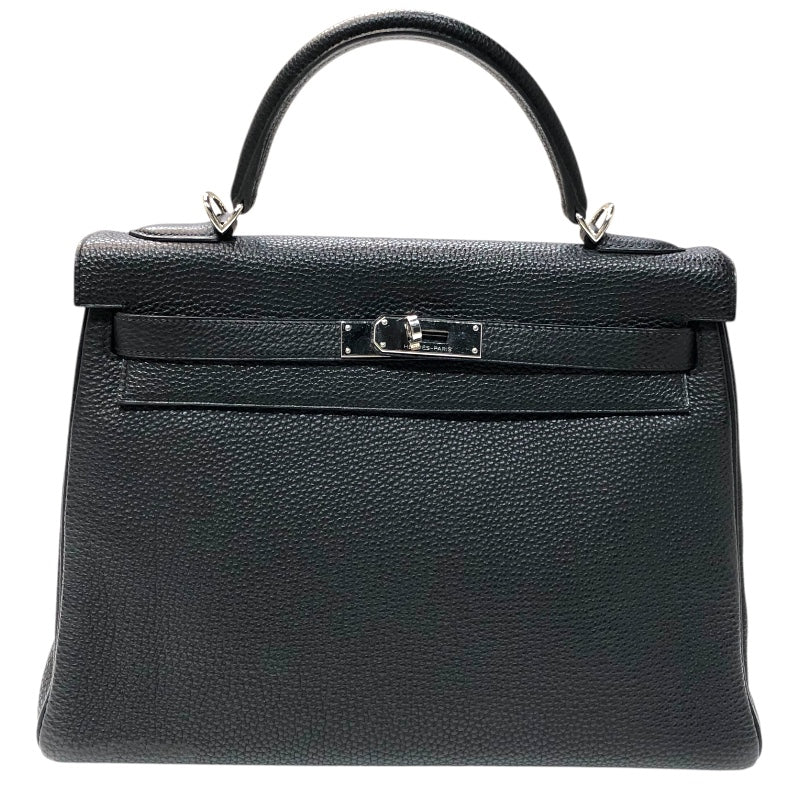 エルメス HERMES ケリー32　 □J刻印　(2006年製) ブラック シルバー金具 トゴ レディース ハンドバッグ