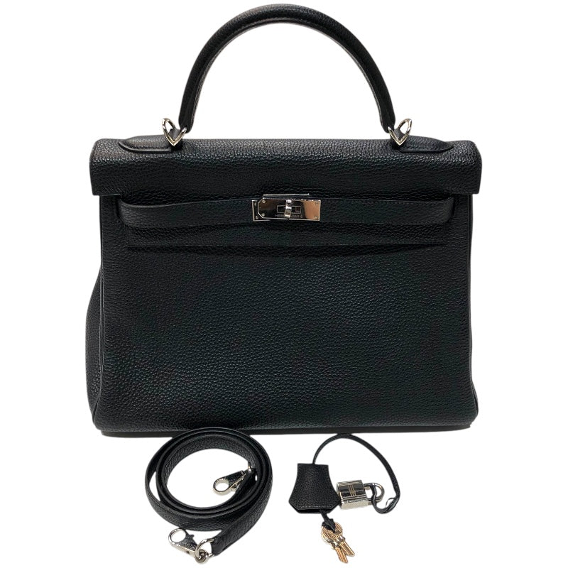 エルメス HERMES ケリー32　 □J刻印　(2006年製) ブラック シルバー金具 トゴ レディース ハンドバッグ