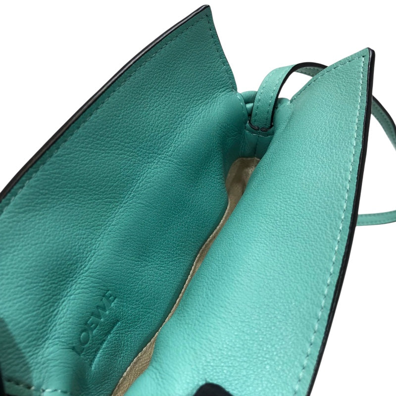 ロエベ LOEWE フラメンコポケットショルダーバッグ ミント レザー レディース ショルダーバッグ