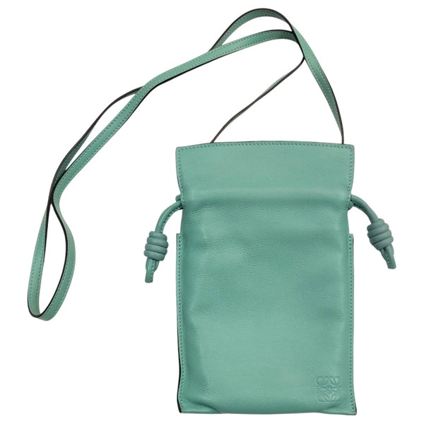 ロエベ LOEWE フラメンコポケットショルダーバッグ ミント レザー レディース ショルダーバッグ