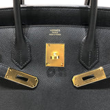 エルメス HERMES バーキン30 C刻印　(2018年製) ブラック ゴールド金具 エプソン レディース ハンドバッグ