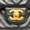 シャネル CHANEL シェブロンVステッチチェーンウォレット 26番台 ブラック ゴールド金具 ラムスキン レディース ショルダーバッグ