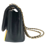 シャネル CHANEL シェブロンVステッチチェーンウォレット 26番台 ブラック ゴールド金具 ラムスキン レディース ショルダーバッグ