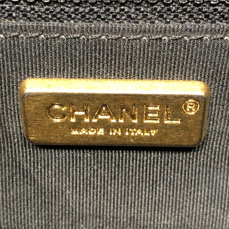 シャネル CHANEL シェブロンVステッチチェーンウォレット 26番台 ブラック ゴールド金具 ラムスキン レディース ショルダーバッグ