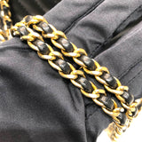 シャネル CHANEL シェブロンVステッチチェーンウォレット 26番台 ブラック ゴールド金具 ラムスキン レディース ショルダーバッグ