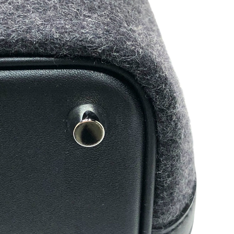 エルメス HERMES ピコタンロックPM Z刻 グレー　シルバー金具 フェルト レディース ハンドバッグ