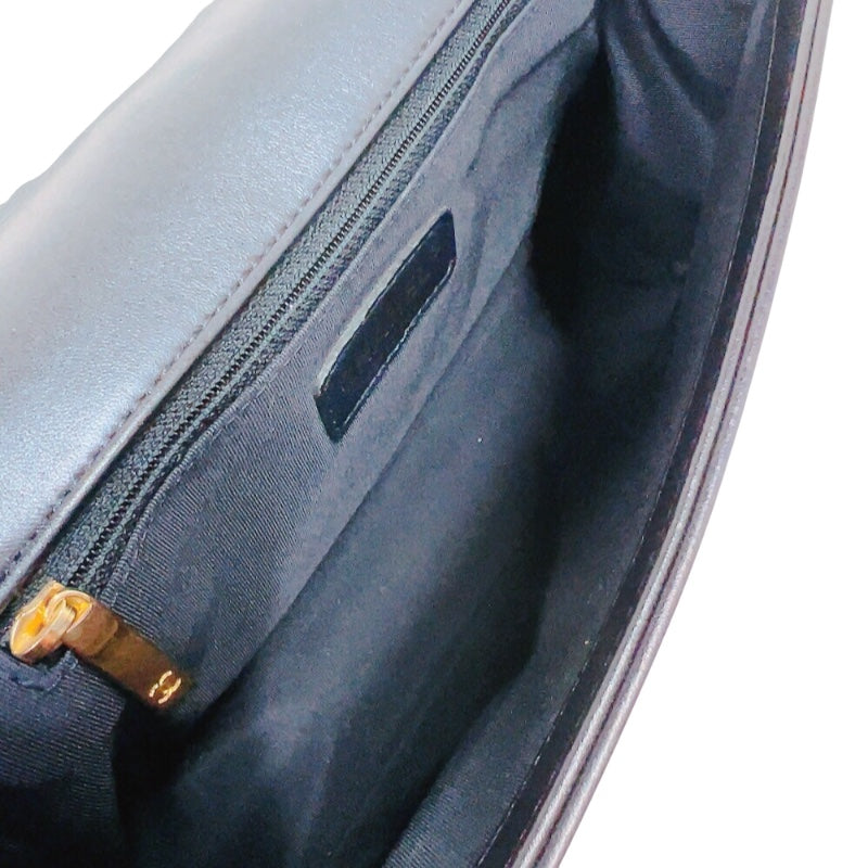 シャネル CHANEL ボーイシャネル28 A92193 ネイビー　ゴールド金具 カーフスキン レディース ショルダーバッグ
