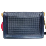 シャネル CHANEL ボーイシャネル28 A92193 ネイビー　ゴールド金具 カーフスキン レディース ショルダーバッグ