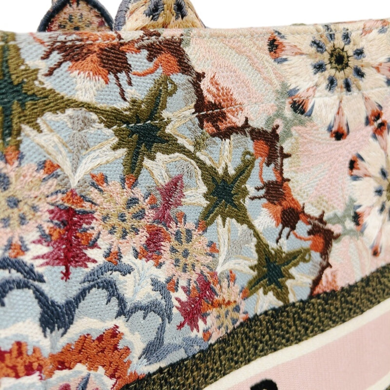 クリスチャン・ディオール Christian Dior ブックトートラージ マルチカラー キャンバス レディース トートバッグ