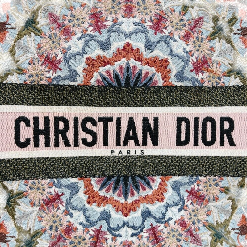 クリスチャン・ディオール Christian Dior ブックトートラージ マルチカラー キャンバス レディース トートバッグ