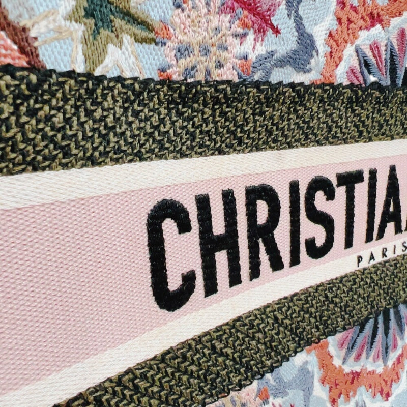 クリスチャン・ディオール Christian Dior ブックトートラージ マルチカラー キャンバス レディース トートバッグ