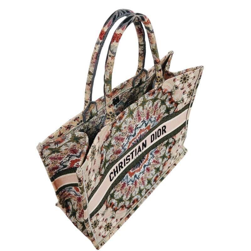 クリスチャン・ディオール Christian Dior ブックトートラージ マルチカラー キャンバス レディース トートバッグ