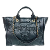 シャネル CHANEL ドーヴィルスモールショッピングバック AS3257 ブラック ゴールド金具 ラムスキン レディース トートバッグ