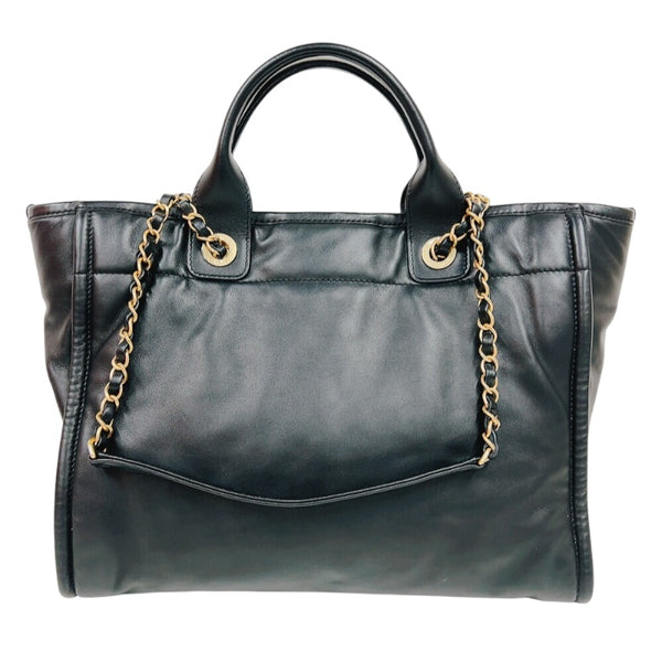 シャネル CHANEL ドーヴィルスモールショッピングバック AS3257 ブラック ゴールド金具 ラムスキン レディース トートバッグ
