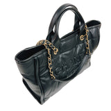 シャネル CHANEL ドーヴィルスモールショッピングバック AS3257 ブラック ゴールド金具 ラムスキン レディース トートバッグ