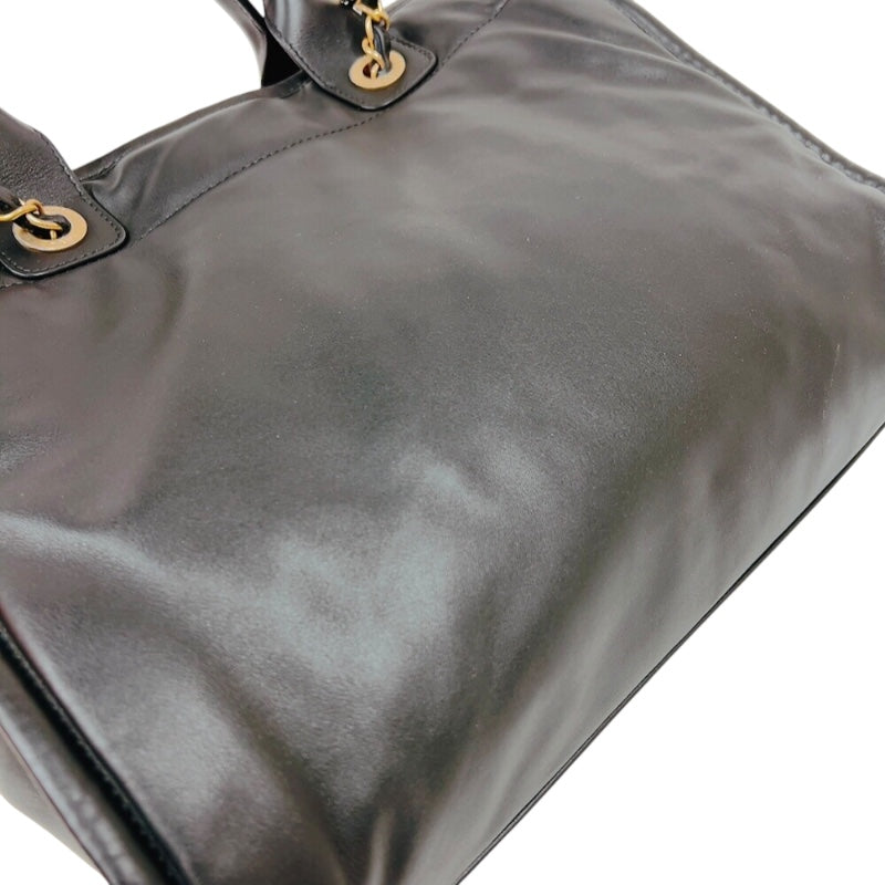シャネル CHANEL ドーヴィルスモールショッピングバック AS3257 ブラック ゴールド金具 ラムスキン レディース トートバッグ