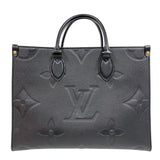 ルイ・ヴィトン LOUIS VUITTON オンザゴーMM M45596 ノワール　ゴールド金具 モノグラム・アンプラント レディース トートバッグ