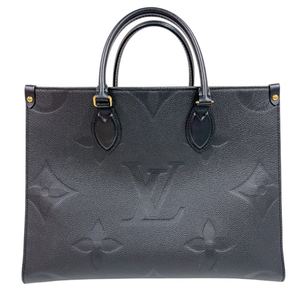ルイ・ヴィトン LOUIS VUITTON オンザゴーMM M45596 ノワール　ゴールド金具 モノグラム・アンプラント レディース トートバッグ