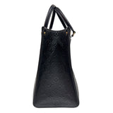 ルイ・ヴィトン LOUIS VUITTON オンザゴーMM M45596 ノワール　ゴールド金具 モノグラム・アンプラント レディース トートバッグ