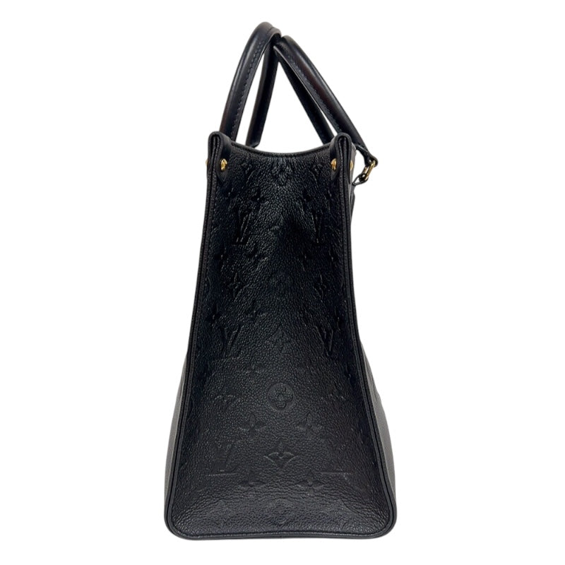 ルイ・ヴィトン LOUIS VUITTON オンザゴーMM M45596 ノワール　ゴールド金具 モノグラム・アンプラント レディース トートバッグ