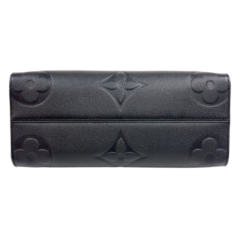 ルイ・ヴィトン LOUIS VUITTON オンザゴーMM M45596 ノワール　ゴールド金具 モノグラム・アンプラント レディース トートバッグ
