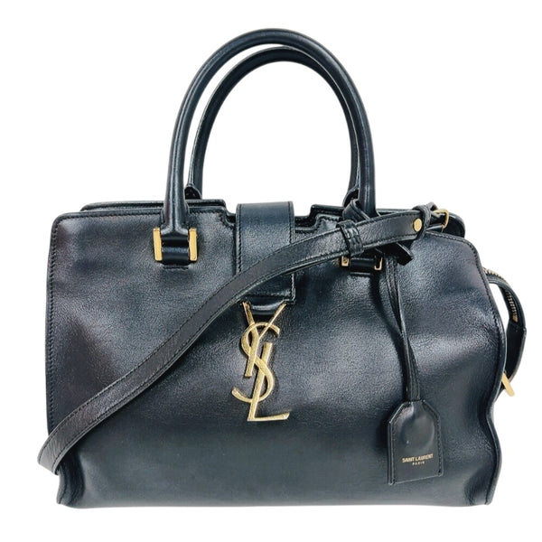 サンローラン SAINT LAURENT ベイビーカバス 424868 ブラック　ゴールド金具 レザー レディース ハンドバッグ