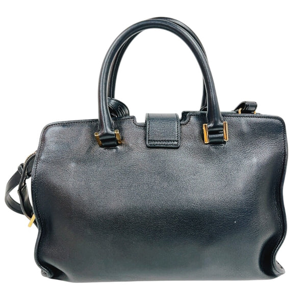 サンローラン SAINT LAURENT ベイビーカバス 424868 ブラック　ゴールド金具 レザー レディース ハンドバッグ