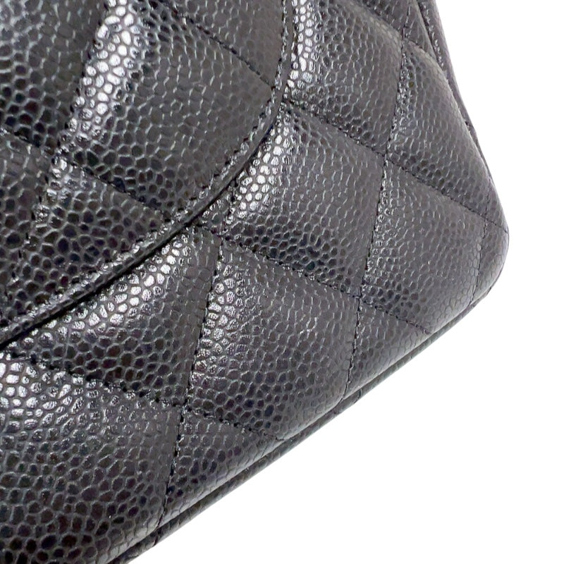 シャネル CHANEL マトラッセ30 ブラック マットキャビアスキン レディース ショルダーバッグ