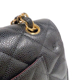 シャネル CHANEL マトラッセ30 ブラック マットキャビアスキン レディース ショルダーバッグ