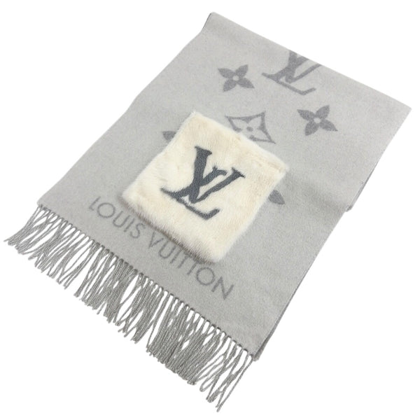 ルイ・ヴィトン LOUIS VUITTON マフラー・コールド　レイキャビック M79232 ホワイト/グレー カシミヤ　ミンクファー ユニセックス マフラー