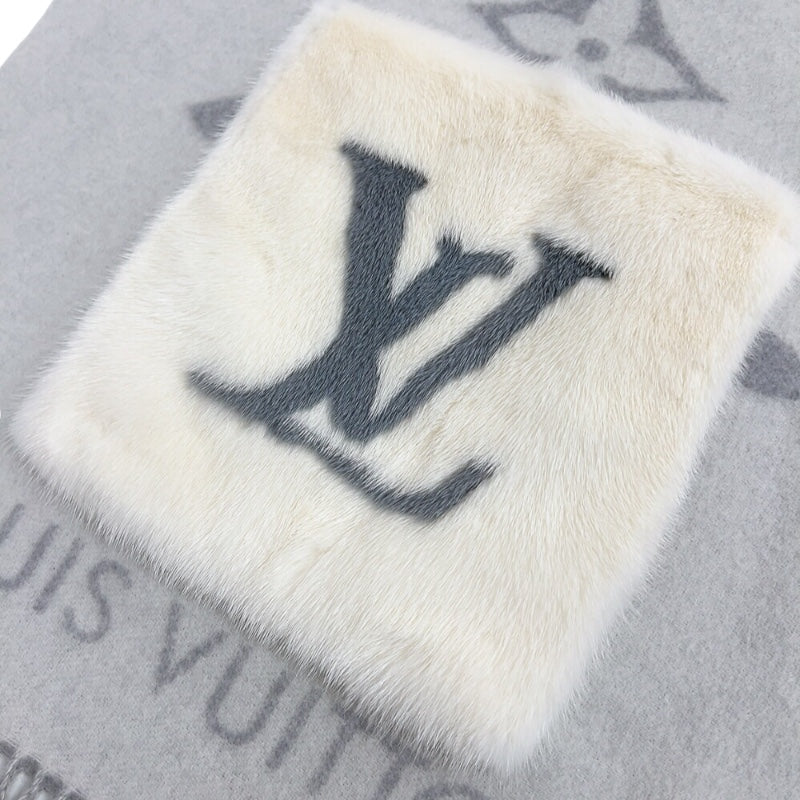 ルイ・ヴィトン LOUIS VUITTON マフラー・コールド　レイキャビック M79232 ホワイト/グレー カシミヤ　ミンクファー ユニセックス マフラー