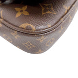 ルイ・ヴィトン LOUIS VUITTON ミュルティ・ポシェット・アクセソワール M44813 ブラウン/カーキ　ゴールド金具 モノグラム レディース ショルダーバッグ