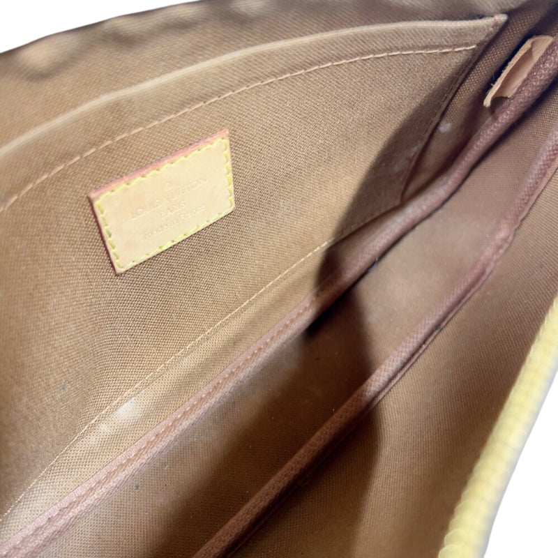 ルイ・ヴィトン LOUIS VUITTON ミュルティ・ポシェット・アクセソワール M44813 ブラウン/カーキ　ゴールド金具 モノグラム レディース ショルダーバッグ