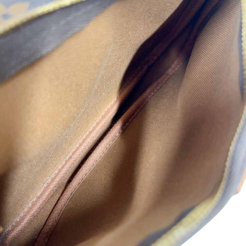 ルイ・ヴィトン LOUIS VUITTON ミュルティ・ポシェット・アクセソワール M44813 ブラウン/カーキ　ゴールド金具 モノグラム レディース ショルダーバッグ