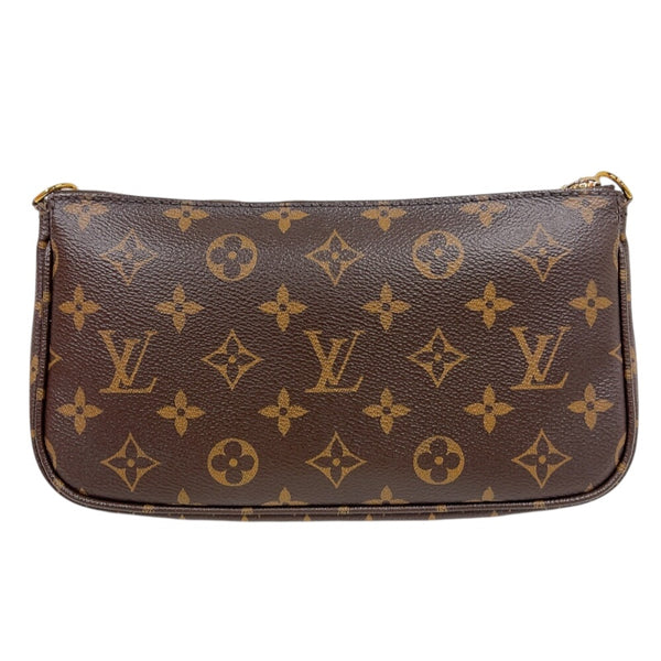 ルイ・ヴィトン LOUIS VUITTON ミュルティ・ポシェット・アクセソワール M44813 ブラウン/カーキ　ゴールド金具 モノグラム レディース ショルダーバッグ
