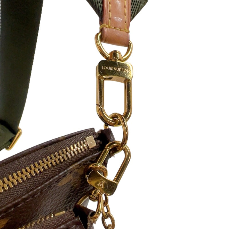 ルイ・ヴィトン LOUIS VUITTON ミュルティ・ポシェット・アクセソワール M44813 ブラウン/カーキ　ゴールド金具 モノグラム レディース ショルダーバッグ