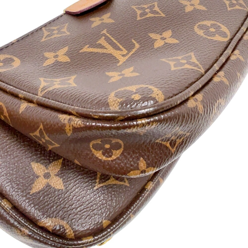 ルイ・ヴィトン LOUIS VUITTON ミュルティ・ポシェット・アクセソワール M44813 ブラウン/カーキ　ゴールド金具 モノグラム レディース ショルダーバッグ