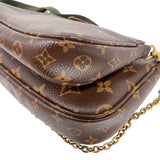 ルイ・ヴィトン LOUIS VUITTON ミュルティ・ポシェット・アクセソワール M44813 ブラウン/カーキ　ゴールド金具 モノグラム レディース ショルダーバッグ