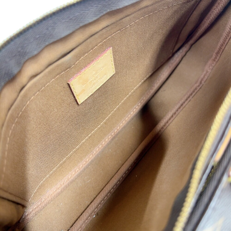 ルイ・ヴィトン LOUIS VUITTON ミュルティ・ポシェット・アクセソワール M44813 ブラウン/カーキ　ゴールド金具 モノグラム レディース ショルダーバッグ
