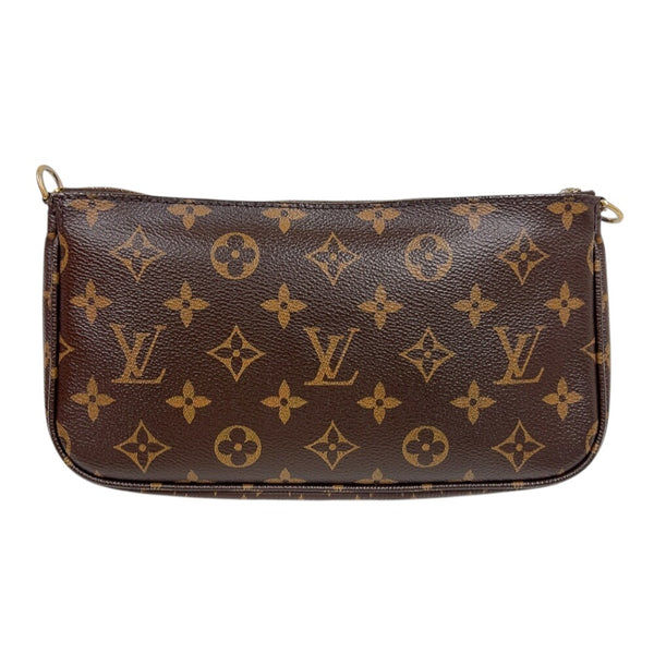 ルイ・ヴィトン LOUIS VUITTON ミュルティ・ポシェット・アクセソワール M44813 ブラウン/カーキ　ゴールド金具 モノグラム レディース ショルダーバッグ