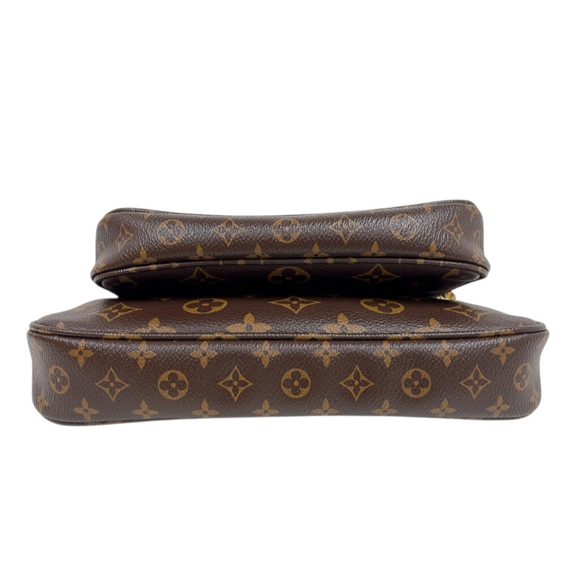 ルイ・ヴィトン LOUIS VUITTON ミュルティ・ポシェット・アクセソワール M44813 ブラウン/カーキ　ゴールド金具 モノグラム レディース ショルダーバッグ